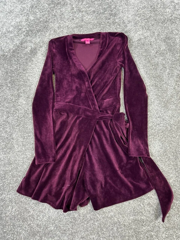 Mameluco Lilly Pulitzer para mujer Xxs envoltura de terciopelo púrpura * Foto 1 de 4
