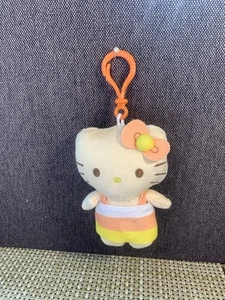 Halloween Hello Kitty Plüsch Schlenker Zuckermais orange Rucksack Clip Mini Sanrio - Bild 1 von 9