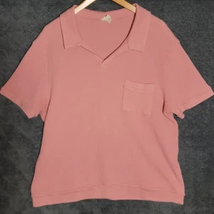 Dandy Del Mar Hemd Herren Extra Large/3XL Rosa Waffelstrick Spanish Rose Camp - Bild 1 von 7