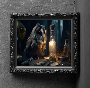 Owl Keeper of Secrets Art Print Wall Hanging Poster Picture Photo Decor Mystery - Picture 1 of 5