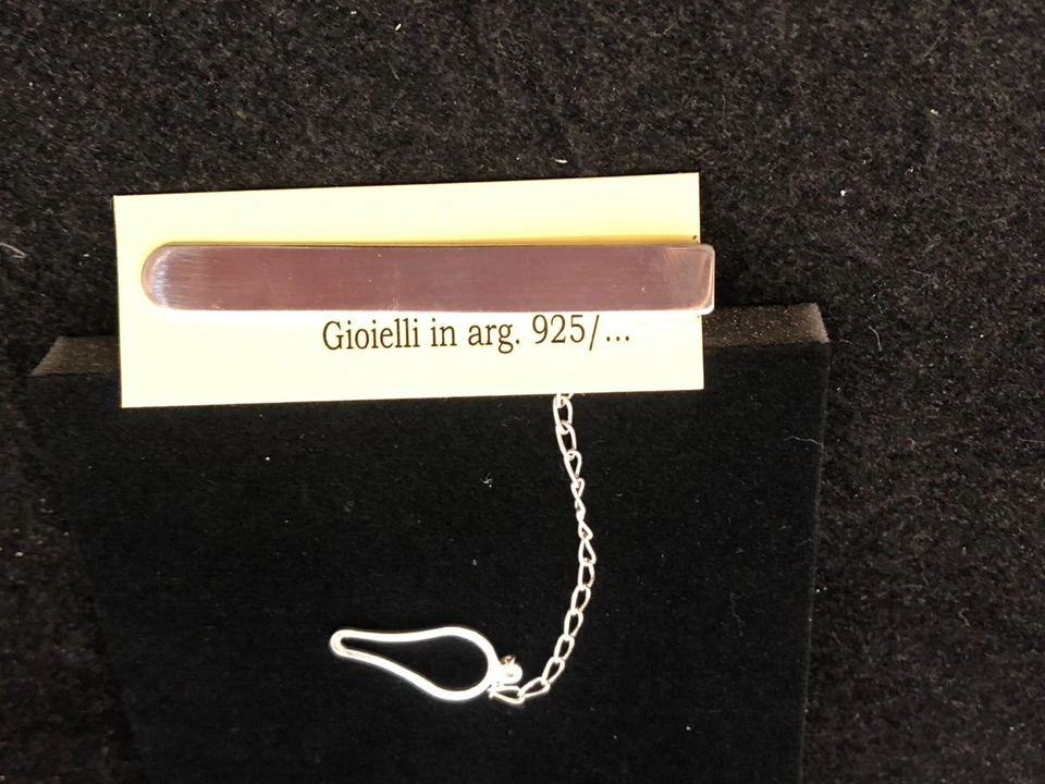 Fermacravatte in argento liscio-Gioielleria Ottaviani Roma dal 1894 - Immagine 1 di 1