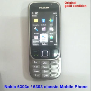 100% Genuine Original Nokia 6303c,6303 classic 3.15MP Unlock Mobile Phone Silver - Picture 1 of 6