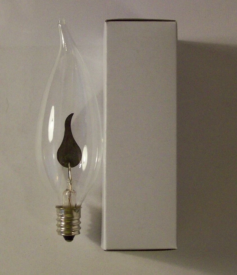 5 PACK FLICKER FLAME LIGHT BULBS E12 CANDELABRA BASE 3w CA-8 1500 HOURS 22104JQ - Image 1 of 2