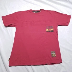 Vintage Mecca T Shirt Mens M fits XL Red Puffy Paint Streetwear 90s Hip Hop - Picture 1 of 10