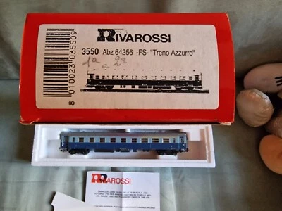 Rivarossi 3550 Abz 64256 carrozza FS "TRENO AZZURRO" HO (1/87) 1° e 2° classe - Immagine 1 di 4