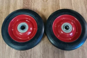 2- 6" x 1.5" SOLID RUBBER WHEELS Tires Rim wheel Cart Trike Pedal Car Tire NOS - Picture 1 of 5