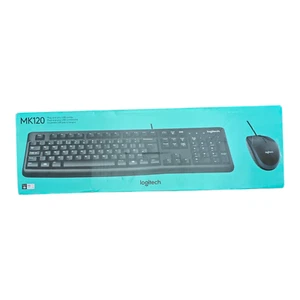 Logitech MK120 Wired Keyboard and Mouse Combo 920-002552 Set New Box Opened - Picture 1 of 6
