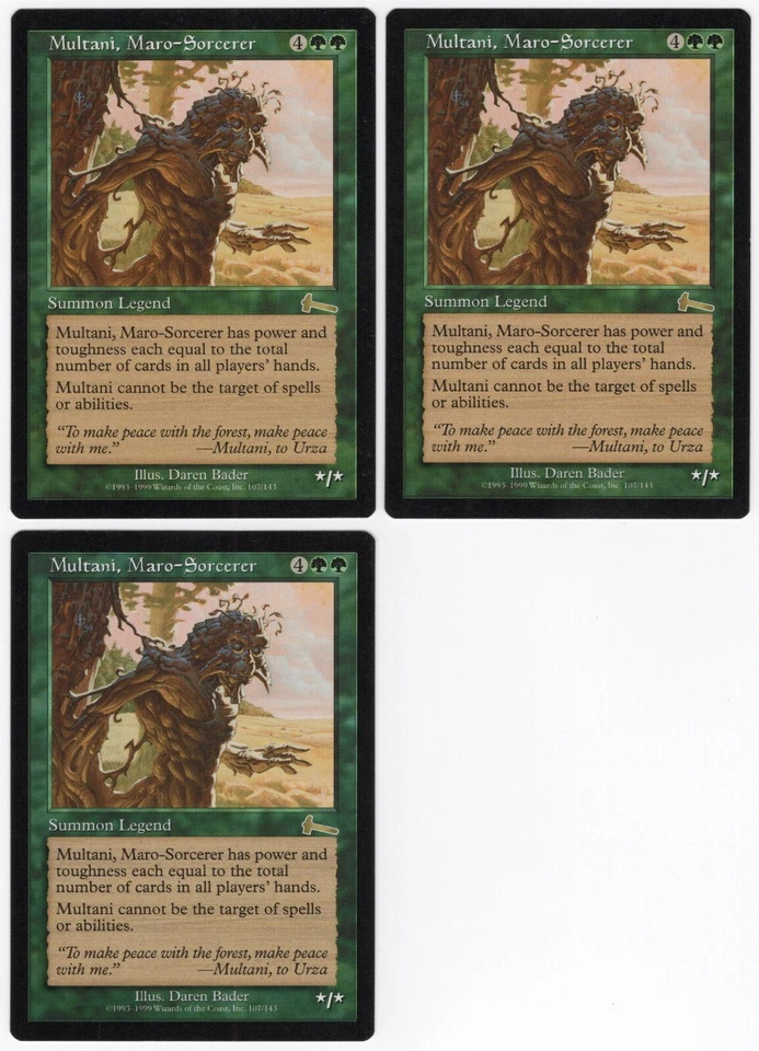 Multani, Maro-Sorcerer x3 3x 1999 Urza's Legacy Legendary Creature MTG NM AZ1 - Image 1 of 2