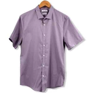 Pure Navy Short Sleeve Grey Button Down Medium New With Tags - Picture 1 of 4