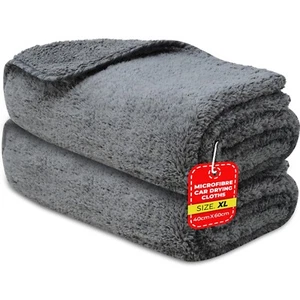 2x Professional Car Drying Towel Extra Large Microfibre Drying Cleaning Cloth - Picture 1 of 5