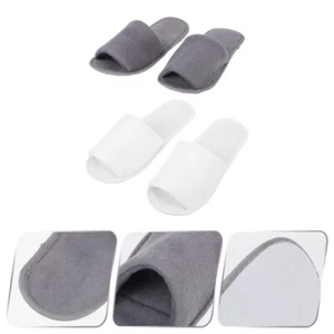 2 Pairs Foldable Slippers Hotel Spa Anti-slip Folding Women's Travel for - Picture 1 of 12
