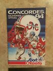 1984 Canadian Football Schedul Card: Montreal Concordes - Cfl Schedule [Fold Out