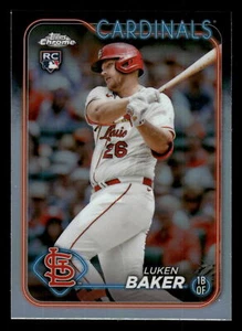 2024 Topps Chrome LUKEN BAKER RC REFRACTOR #132 - Picture 1 of 2