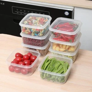 Plastic Refrigerator Storage Box with Lid Microwave-heated Lunch Boxes - Picture 1 of 10