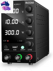 DC Power Supply Variable, 30V 10A Adjustable Switching DC Regulated Bench Power - Picture 1 of 12