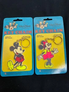 Vintage (2) Mickey and Minnie Mouse Keychains from WDP/ Monogram 2501/2503 - Picture 1 of 6