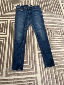 Pantalones de mezclilla para mujer Levis PREMIUM 710 súper ajustados (denim lavado medio) 30 Wx30 L - Imagen 1 de 3