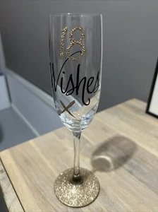 Wine Glass 18 Wishes Beautiful Celebration Party Glass In Excellent Condition - Picture 1 of 3