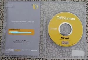 Microsoft Office:mac Install CD (Microsoft Office v.X For Mac) W/code - Picture 1 of 1