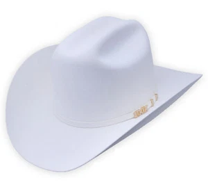 SERRATELLI 100X EL COMANDANT WHITE 4" BRIM WESTERN COWBOY HAT ALL SIZES - Picture 1 of 5