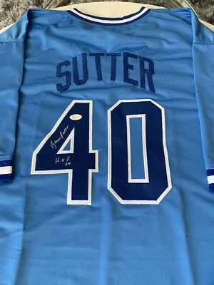Bruce Sutter Autographed/Signed Jersey JSA Sticker Atlanta Braves - Image 1 of 4