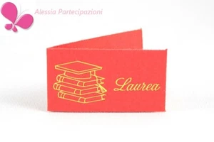 10 BIGLIETTINI LAUREA CON STAMPA OMAGGIO D 389 - Foto 1 di 1