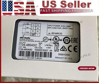 AB 1734-485ASC Series C Point I0 RS4 85 Comm Module 1734-485ASC NEW Spot Goods - Image 1 of 2
