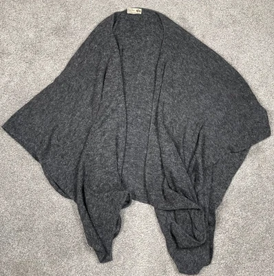 Poncho Suéter Pour Vous Mujer Talla Única Gris Mezcla Seda Alpaca Tejido Perú Acogedor Foto 1 de 4