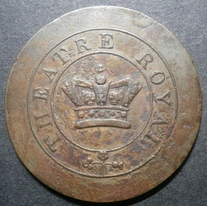 Theatre token - Dublin Theatre Royal - nice unpierced example - Ireland W.24 - Picture 1 of 2