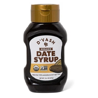 D'Vash Organic DATE SYRUP Plastic Bottle Less Sugar than Honey 16.2Oz. NOV 2026 - Image 1 of 4