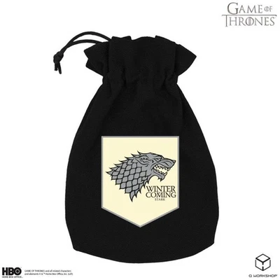 Game Of Thrones Casa Stark Dado Bolsa Por Q-WORKSHOP, Negro Algodón Cordón - Imagen 1 de 4