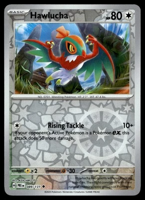 HAWLUCHA 089/131 UNCOMMON PRISMATIC EVOLUTIONS POKEMON - Image 1 of 4