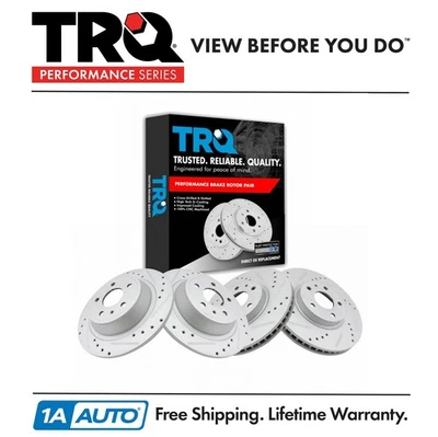 Kit de rotor de rendimiento de freno delantero y trasero TRQ para Ford Fusion Lincoln MKZ híbrido Foto 1 de 4