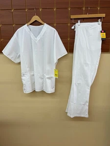 New Wink White Solid Scrubs Set With 5XL Top & 5XL Pants NWT! - Picture 1 of 1