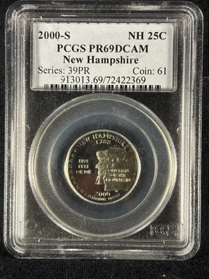 2000-S NH 25C New Hampshire PCGS PR69DCAM Proof State Quarter - Image 1 of 4