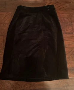 Falda Harolds vintage hasta la rodilla para mujer talla 8 pana negra - Imagen 1 de 5