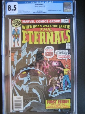 Eternals #1 CGC 8.5 WP Marvel Comics 1976 Origin & 1st app Eternals - Image 1 of 4