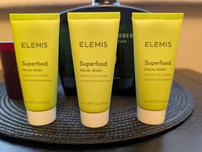 Elemis Superfood Facial Wash Prebiotic Gel Cleanser (3 x 30ml=90ml) FOIL SEALED