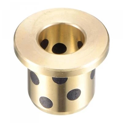 Oilless Graphite Self-Lubricating Flange Brass Bearing Bushing Sleeve Dia 5-18mm - Image 1 of 4