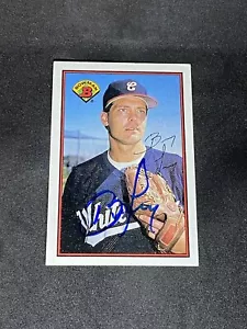 Bill Long 1989 Bowman #56 Chicago White Sox Carta MLB autografata firmata - Foto 1 di 3
