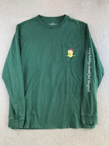 Vineyard Vines Shirt Youth XL Green Long Sleeve Crew Neck Christmas Dog Graphic - Picture 1 of 18