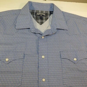 PANHANDLE COWBOY WESTERN RODEO SNAP UP SHIRT Mens L 100% Cotton  - Picture 1 of 4
