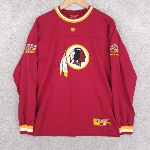 Vintage Washington Redskins Sweatshirt Mens Medium NFL Red Yellow Embroider 90s Cover