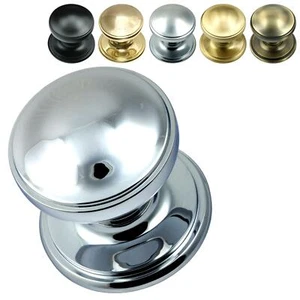 Princess Centre Pull Door Knob Solid Brass Heavy Duty 73mm 2.8" Diameter Round - Picture 1 of 10