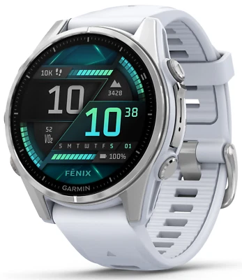 Reloj inteligente Garmin Fenix 8 – 43 mm AMOLED multideporte GPS plateado 010-02903-00 Foto 1 de 4