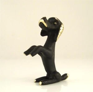 Walter BOSSE Vienna Large POODLE Dog Modernism Patinated Brass Bronze era - Picture 1 of 6