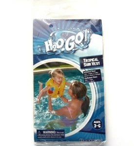 Chaleco de baño tropical H2O Go piscina inflable para niños juguete edad 3-6 natación flotador verano - Imagen 1 de 4