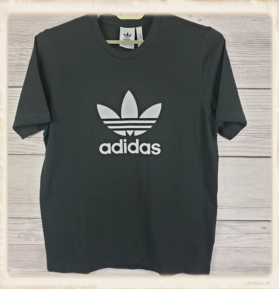 Adidas Trefoil Short Sleeve Tee Black Size M 4567