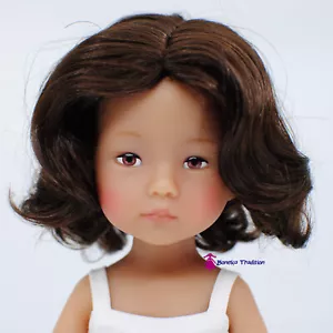 BONEKA Perücke kurz gewellt dkl.braun 6-7inch/15,5-18 cm passt Li'l Dreamer - Bild 1 von 3