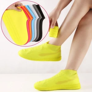 1pair Reusable Silicone Shoe Cover, Waterproof Anti-Slip Wear-Resistant Portable - Picture 1 of 21